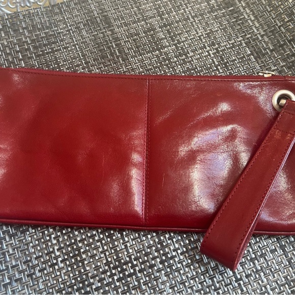 HOBO Red Leather Clutch Wristlet - Picture 5 of 6
